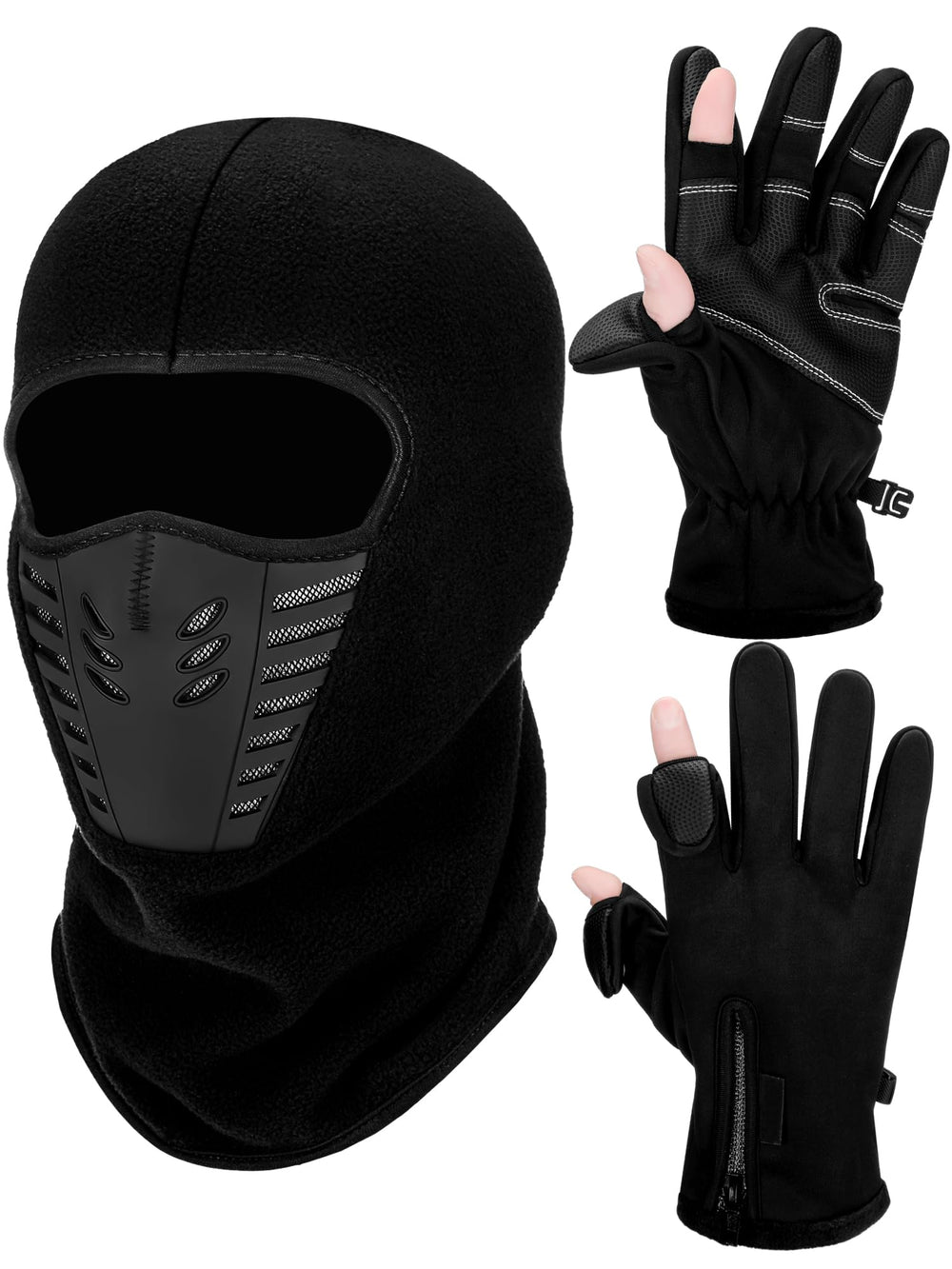 Geyoga winter gloves and balaclava set — product photo
