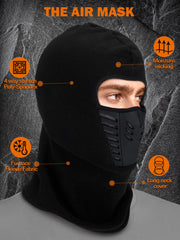 Balaclava neck warmer made of fleece polyester and spandex