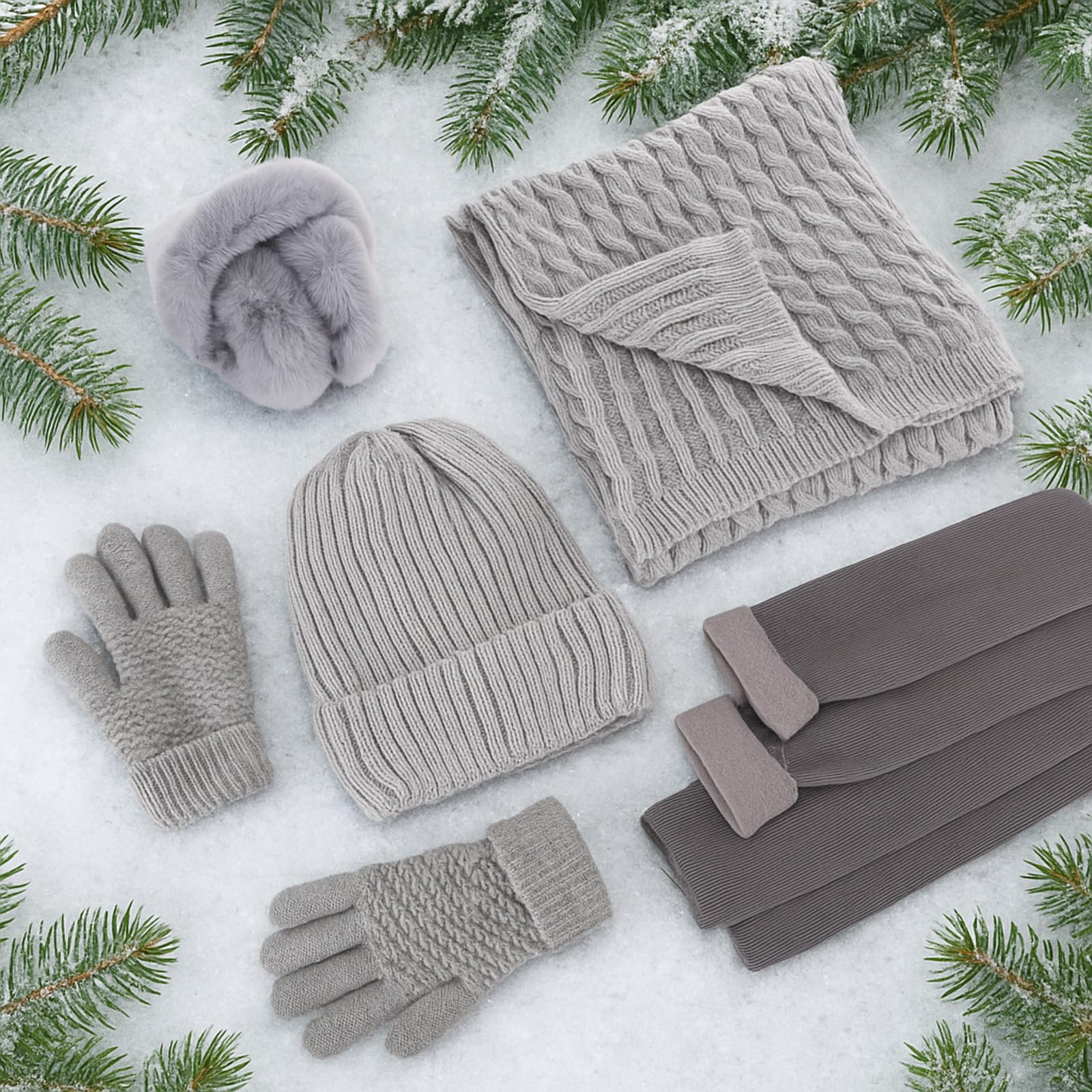 Geyoga winter warm set complete look on model showcasing bundled warmth.