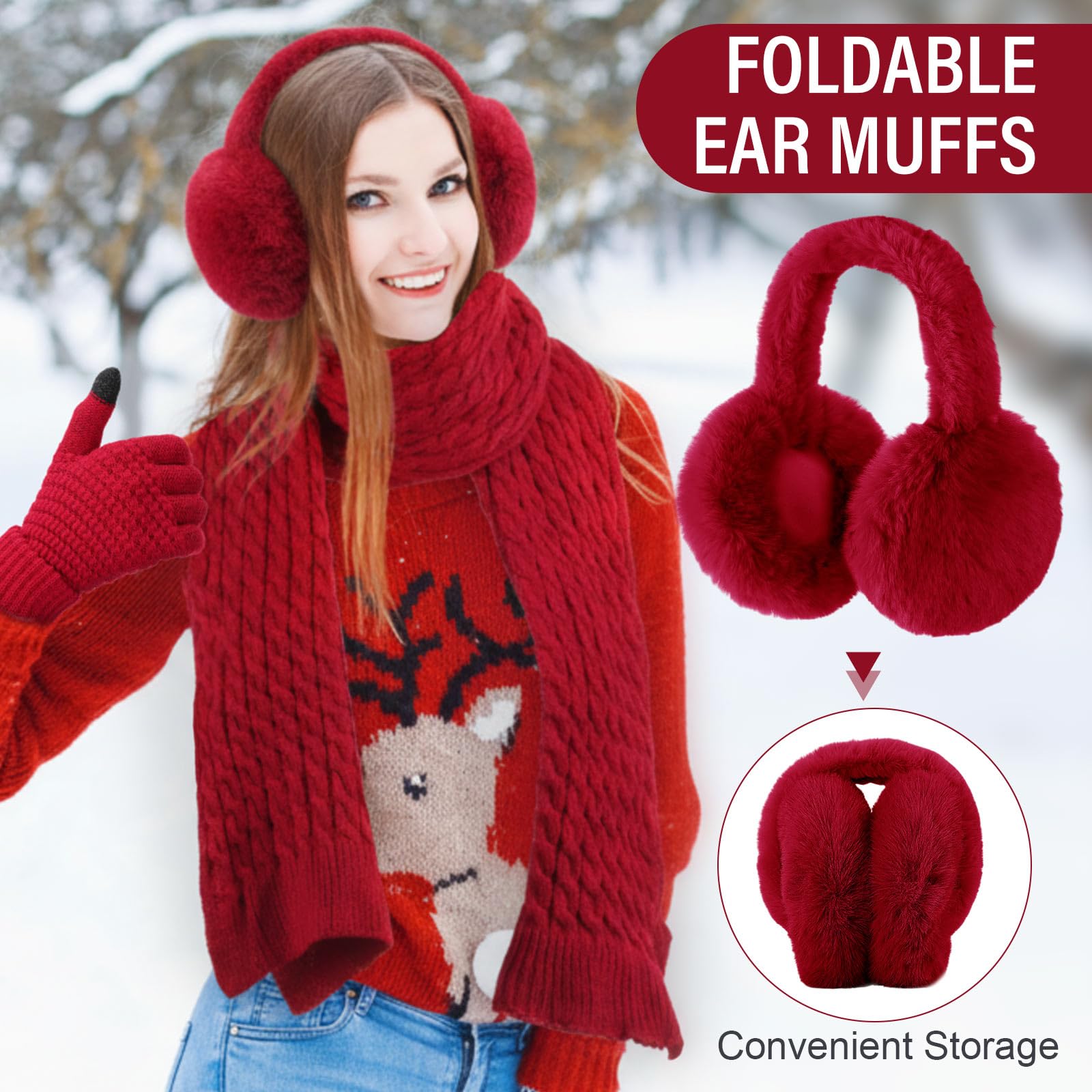 Geyoga ear cuffs image features lightweight warmth and a chic finish.