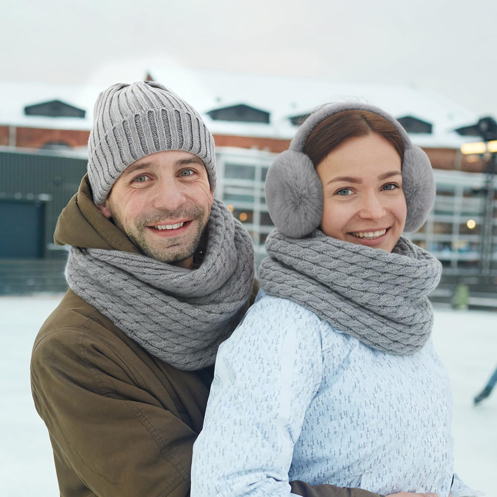 Geyoga winter warm set earmuffs fitted for wind protection and comfort.