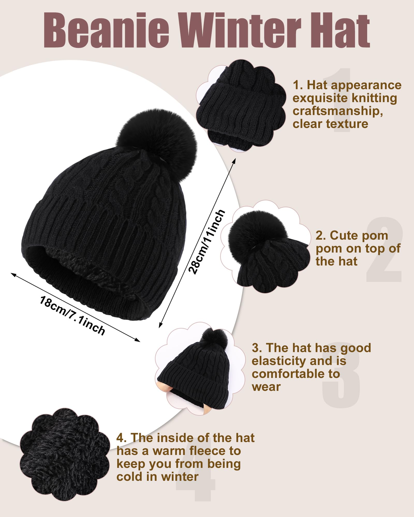 Geyoga long winter scarf in black provides neck warmth with versatile styling.
