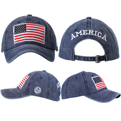 Geyoga American flag baseball cap in wine red