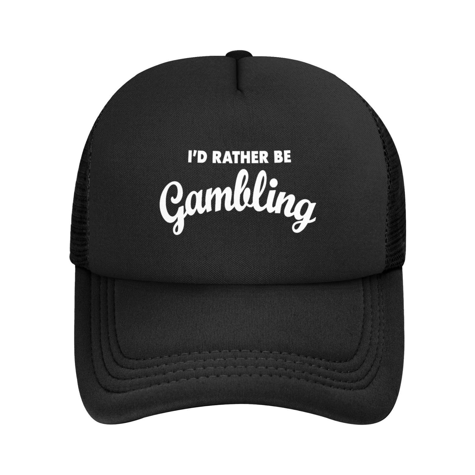 GEZHONU I Would Rather Be Gambling front view cap offering casual style and sun protection.