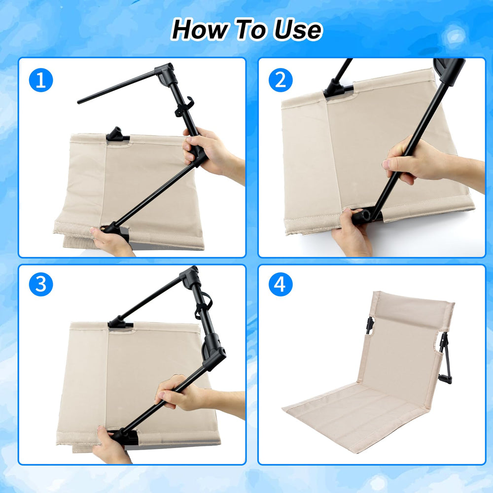 GFYYBKJ back-support folding seat enhances comfort during outdoor events.