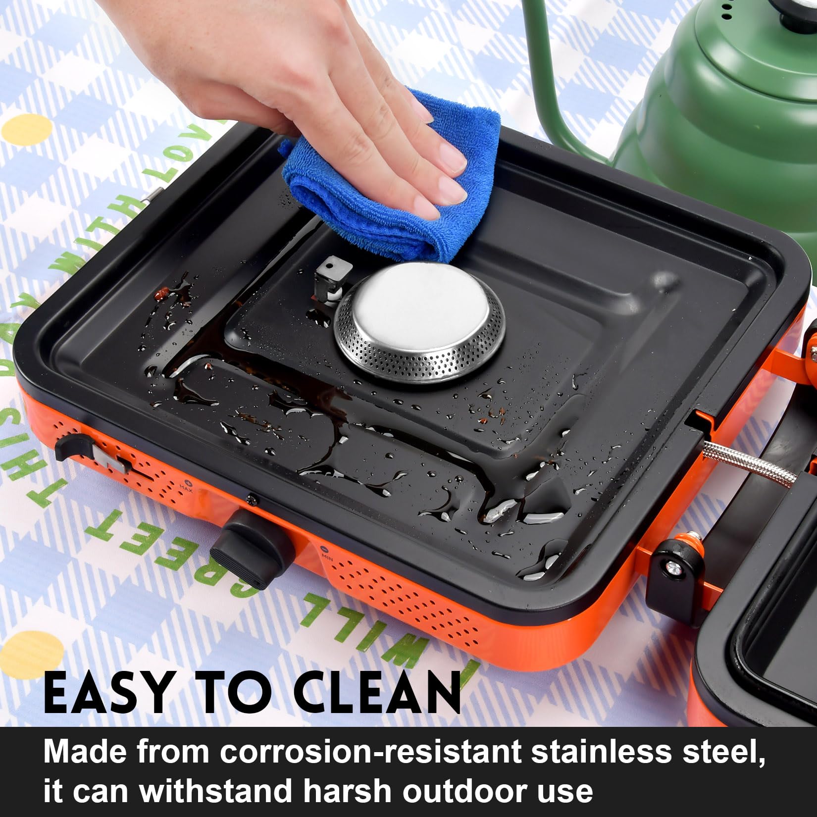 GGC includes reinforced carry bag and propane hose with leak-proof connectors