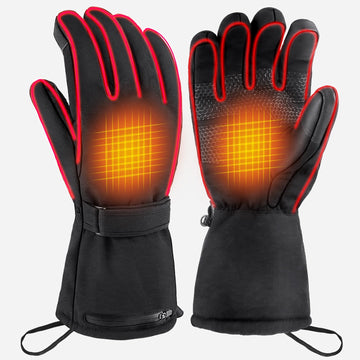 GGLTECK heated gloves front view showing full warmth coverage for winter activities