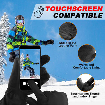 GGLTECK heated gloves non-slip palm grip improves phone and tool handling
