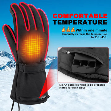 GGLTECK heated gloves waterproof material blocks rain and wind for reliable cold-weather use