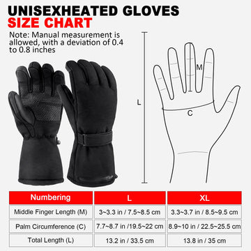 GGLTECK heated gloves wrist cuff tightness prevents wind ingress during activities