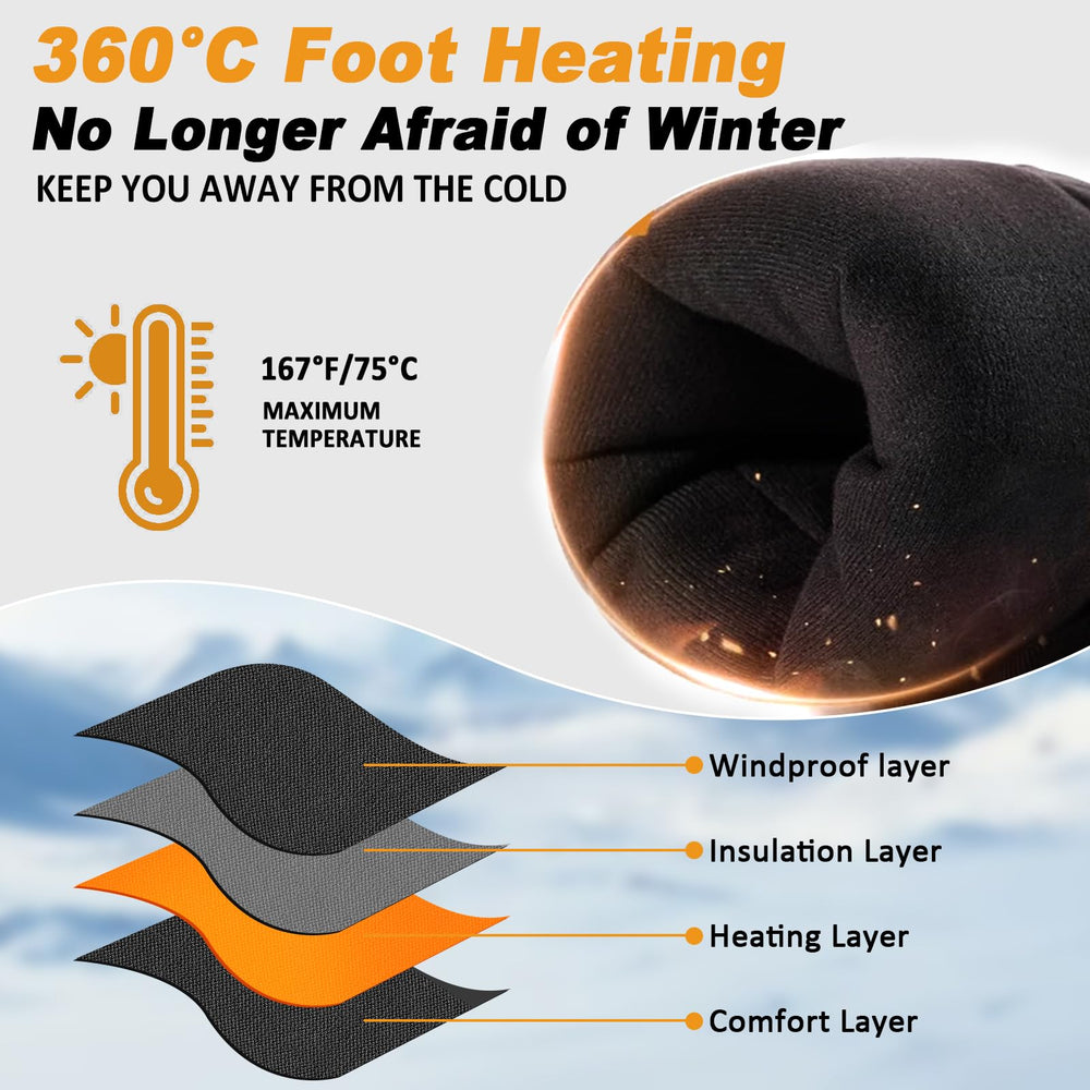 GGLTECK heated socks with removable battery pocket for easy washing and care.