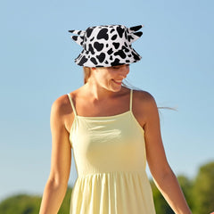 Unisex bucket hat worn by a man