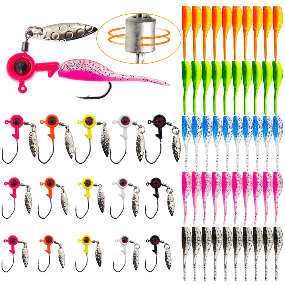 Ghanneey 65Pcs Fishing Jigs Lures Kit header image
