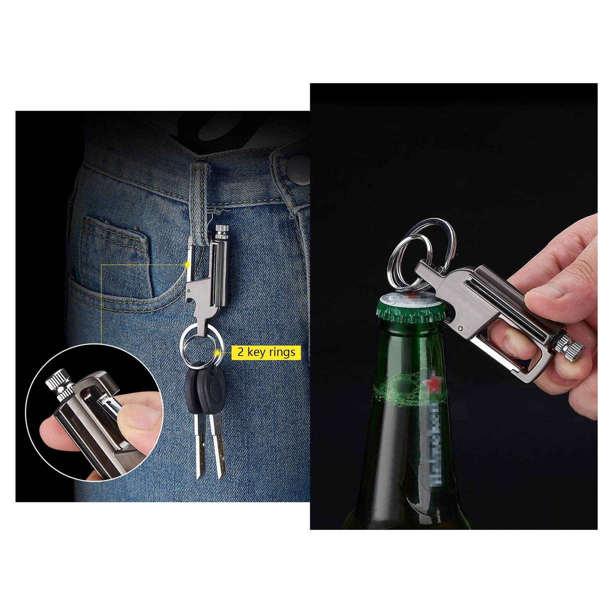 GHFGHMN compact portable size with keyring attachment