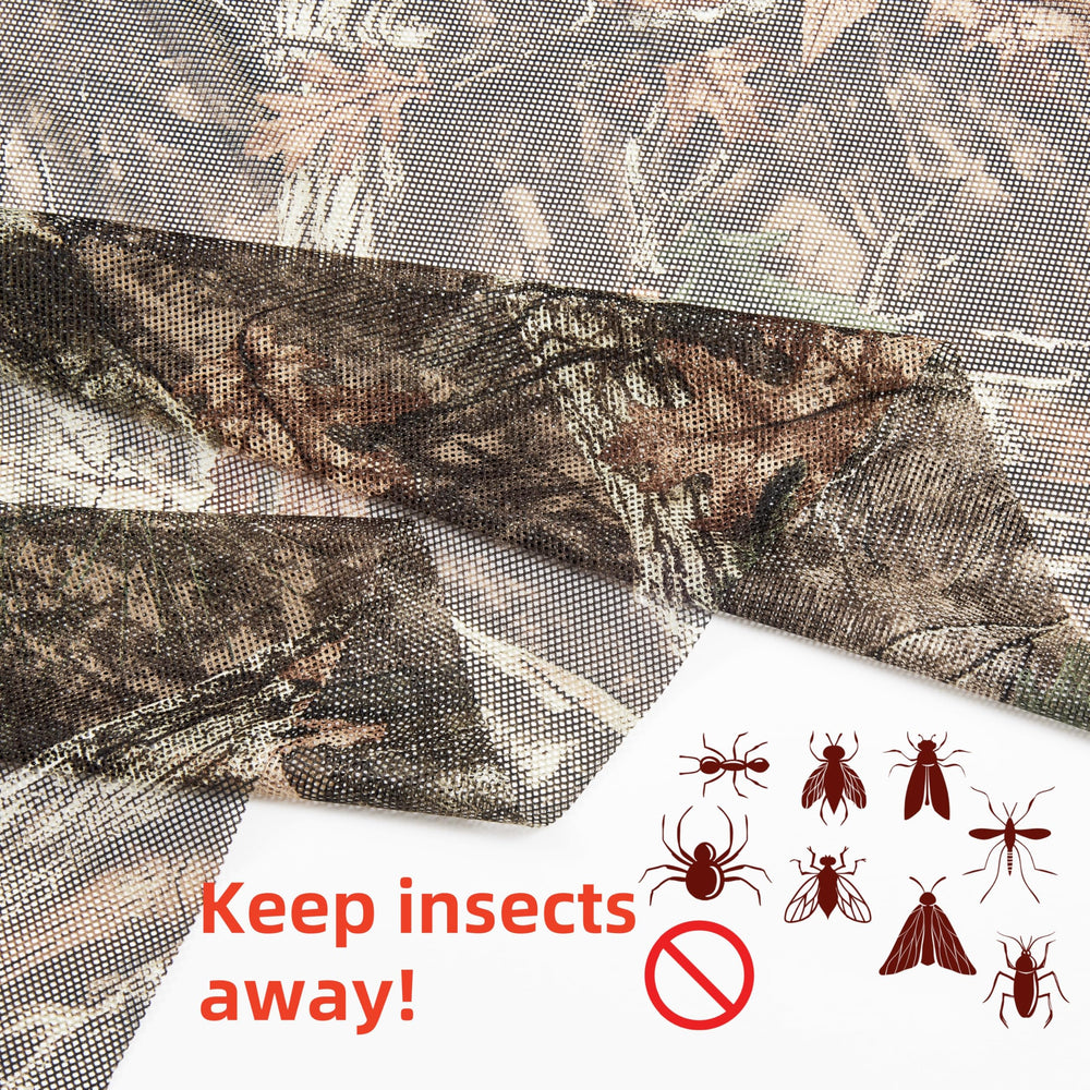 GHILEO camouflage burlap netting weather-ready fabric withstands harsh outdoor conditions.