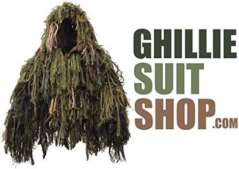 Ghillie Suit Shop quick-assembly visuals suggest easy setup and packability.