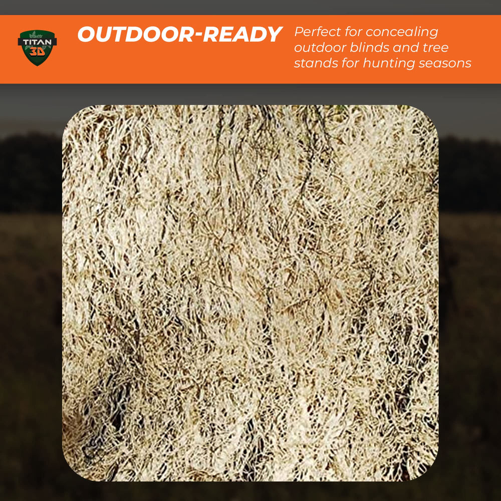 Ghillie Turkey Blind Cover vegetation blend for field concealment