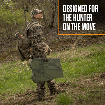 GhostBlind ground blind assembled in woodland showing lightweight weather-ready build.