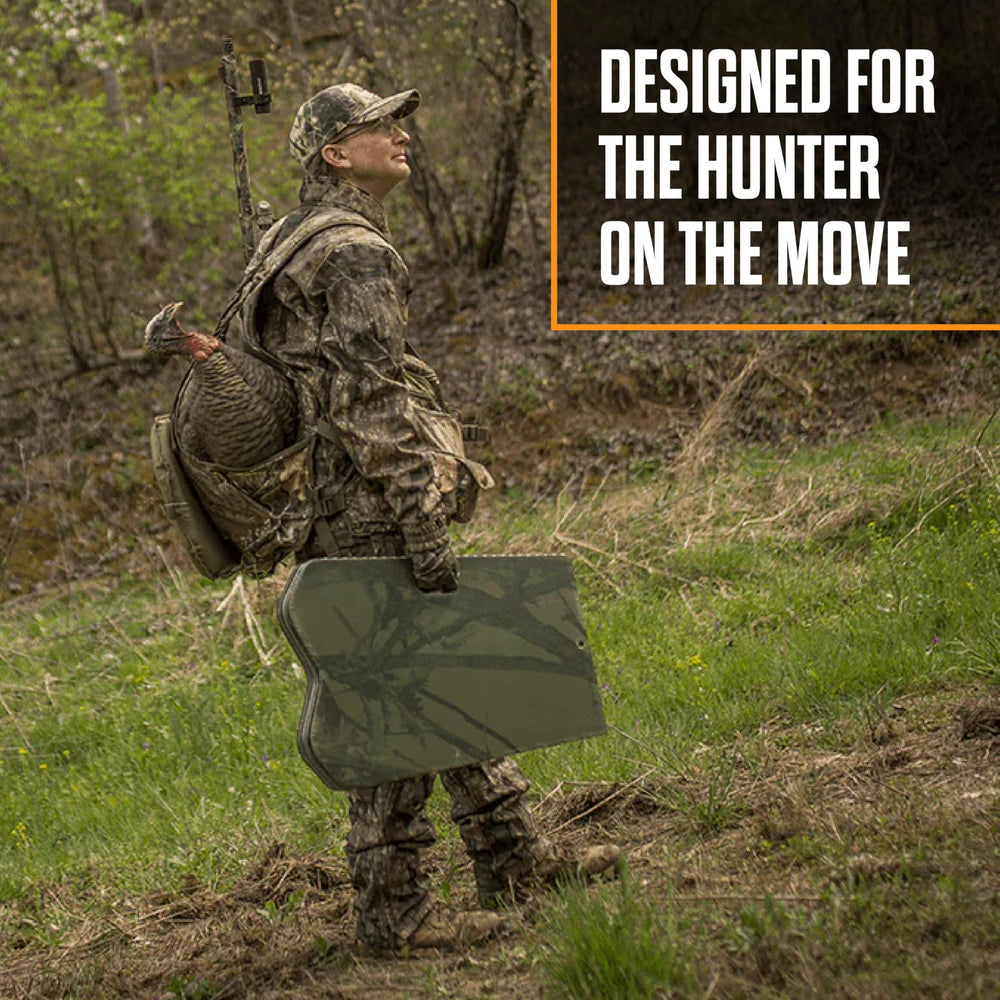 GhostBlind ground blind assembled in woodland showing lightweight weather-ready build.