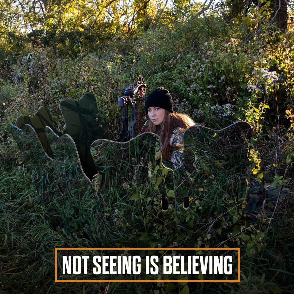 GhostBlind mirrored panels reduce glare for stealth in the field