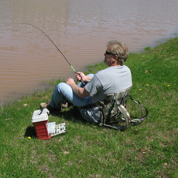 GhostBlind Runner Pack-N-Rest in-use hunting setup on the ground