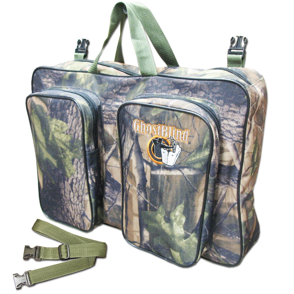 GhostBlind Runner Pack-N-Rest pocket for stakes and lures at hand
