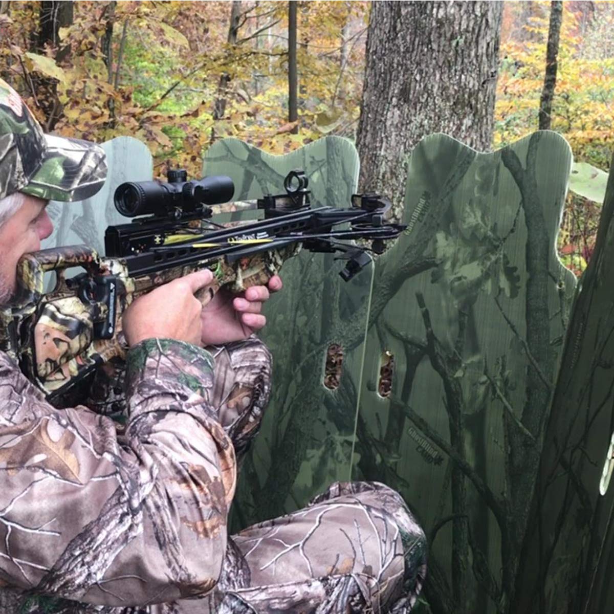 GhostBlind Phantom in-field setup illustrating quick assembly and placement