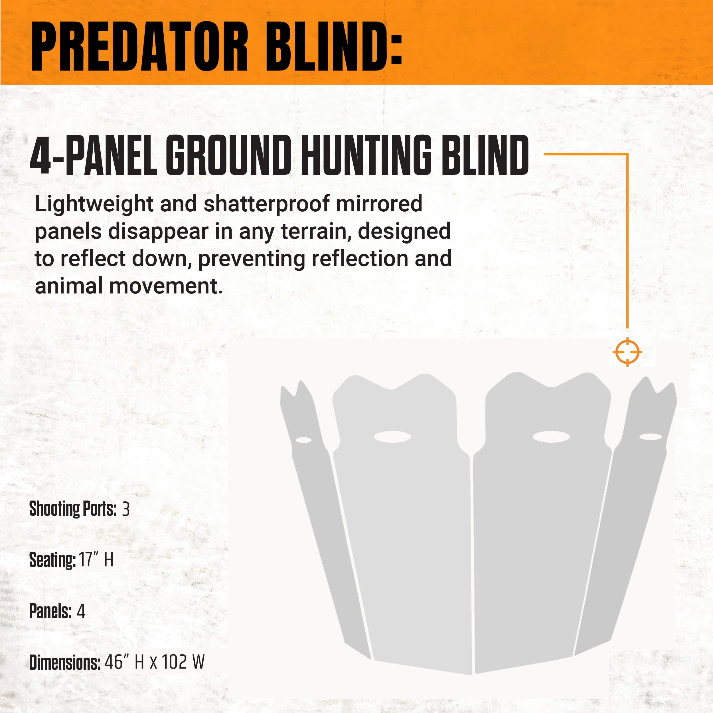 GhostBlind Summit Outdoors includes stakes and tie downs for quick secure setup.