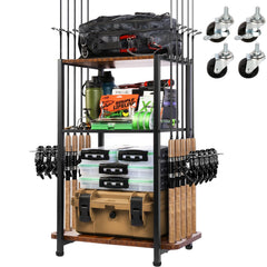 Ghosthorn 10-rod fishing rod holder rack in garage