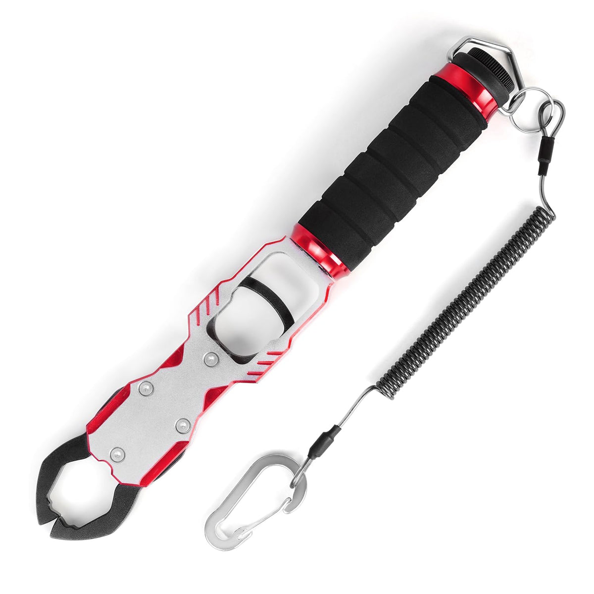 Ghosthorn 11-inch aluminum fish lip gripper with scale and 360-degree swivel