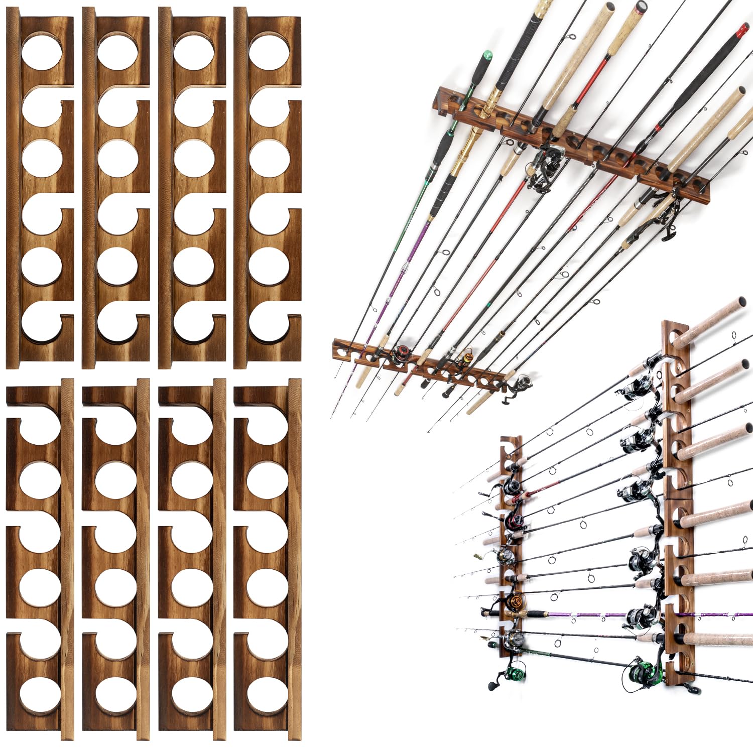 Ghosthorn 24-rod wall-mount rack keeps gear organized for easy access.
