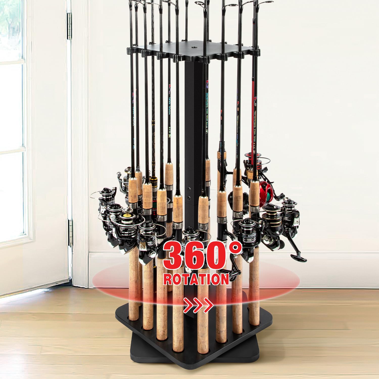 Ghosthorn 360 degree rotating fishing rod holder