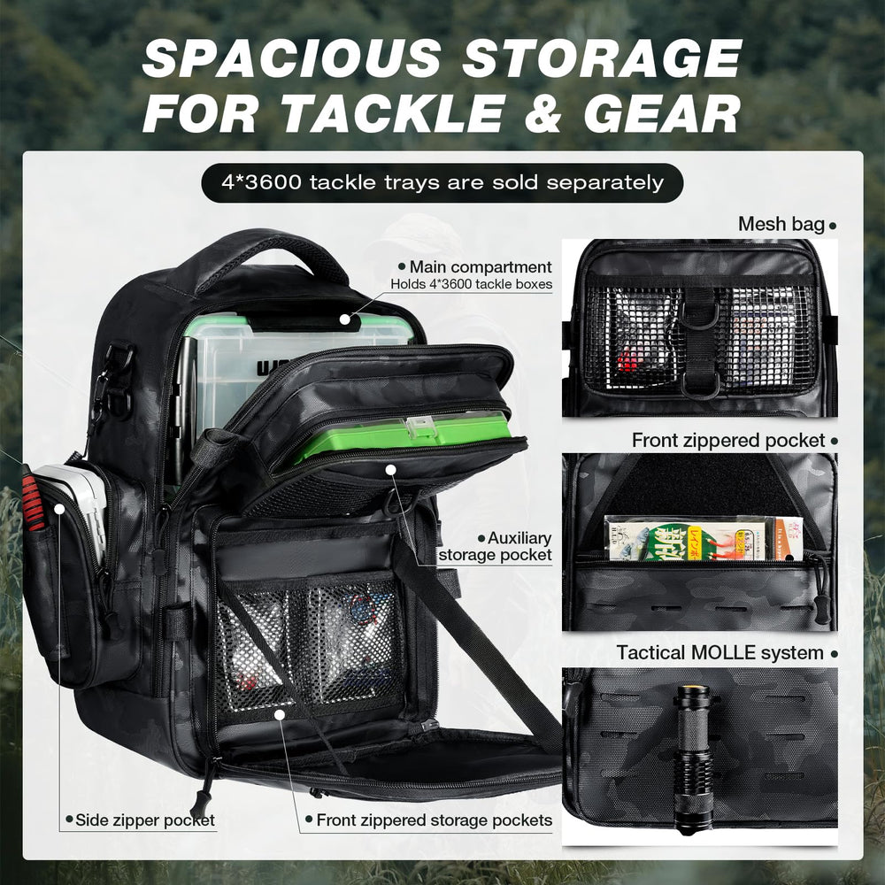 Ghosthorn bag features MOLLE panel for quick tool access.