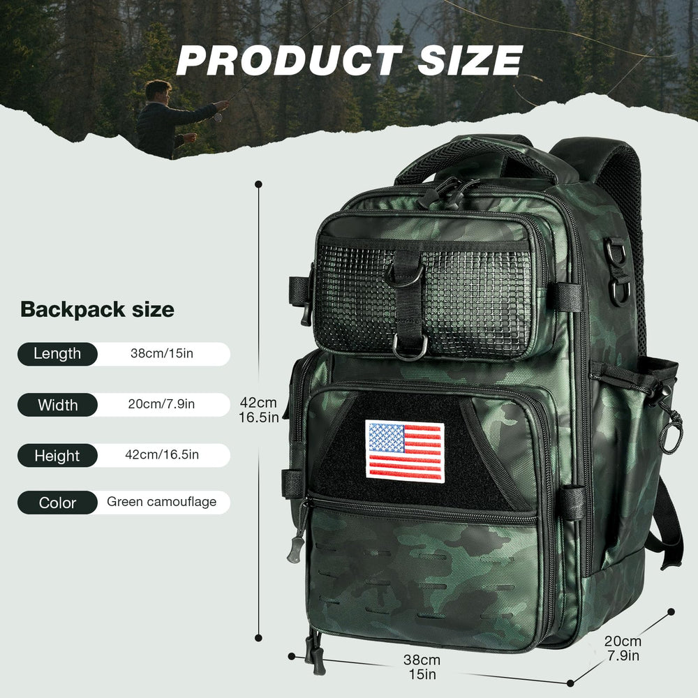 Ghosthorn MOLLE panel and pockets keep tools within reach.