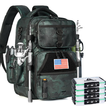 Ghosthorn fishing backpack front view showing compact storage for day trips