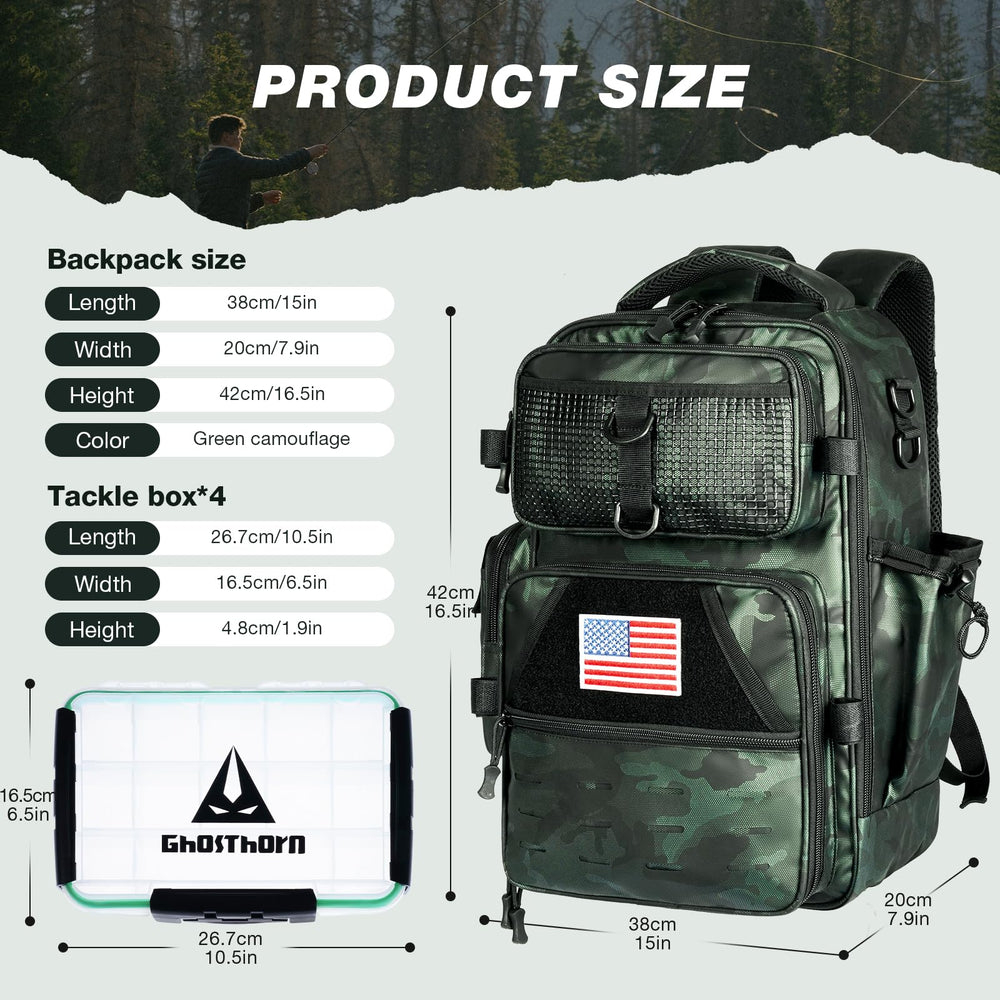 Ghosthorn multi-use design suitable for bank fishing, wading, and hiking