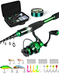 Ghosthorn fishing rod extended for shorelines and boat trips with responsive graphite action.