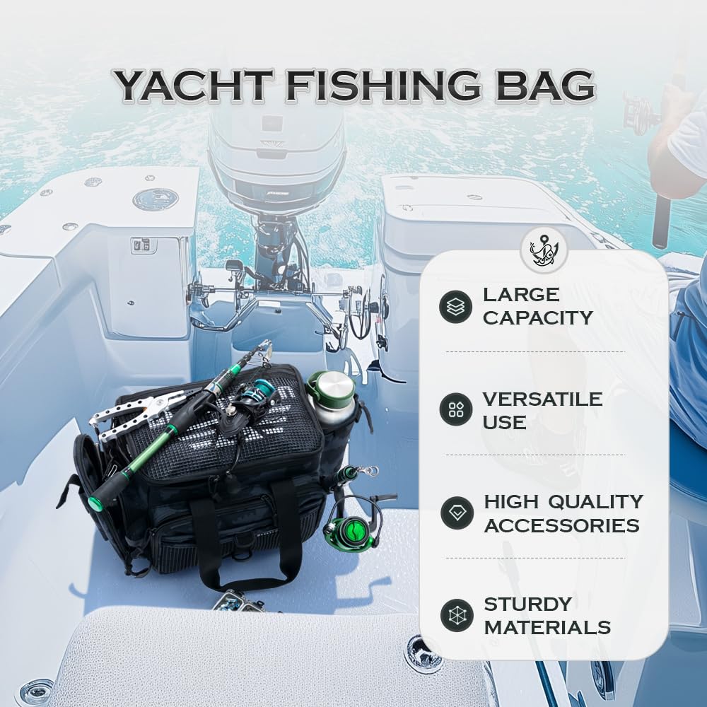 Ghosthorn fishing tackle bag adjustable padded strap delivers all-day comfort