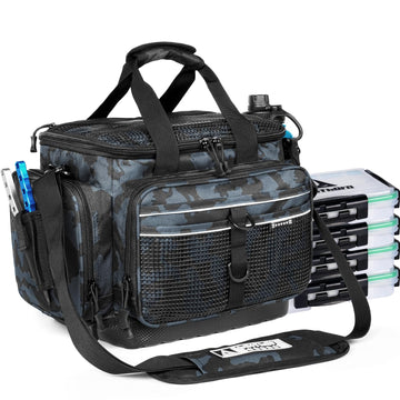 Ghosthorn fishing tackle box opened showing 3600 and 3700 trays for organized gear