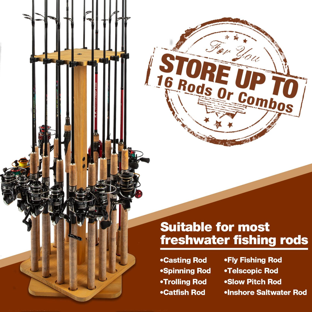 Sturdy base and center post of Ghosthorn rod storage rack