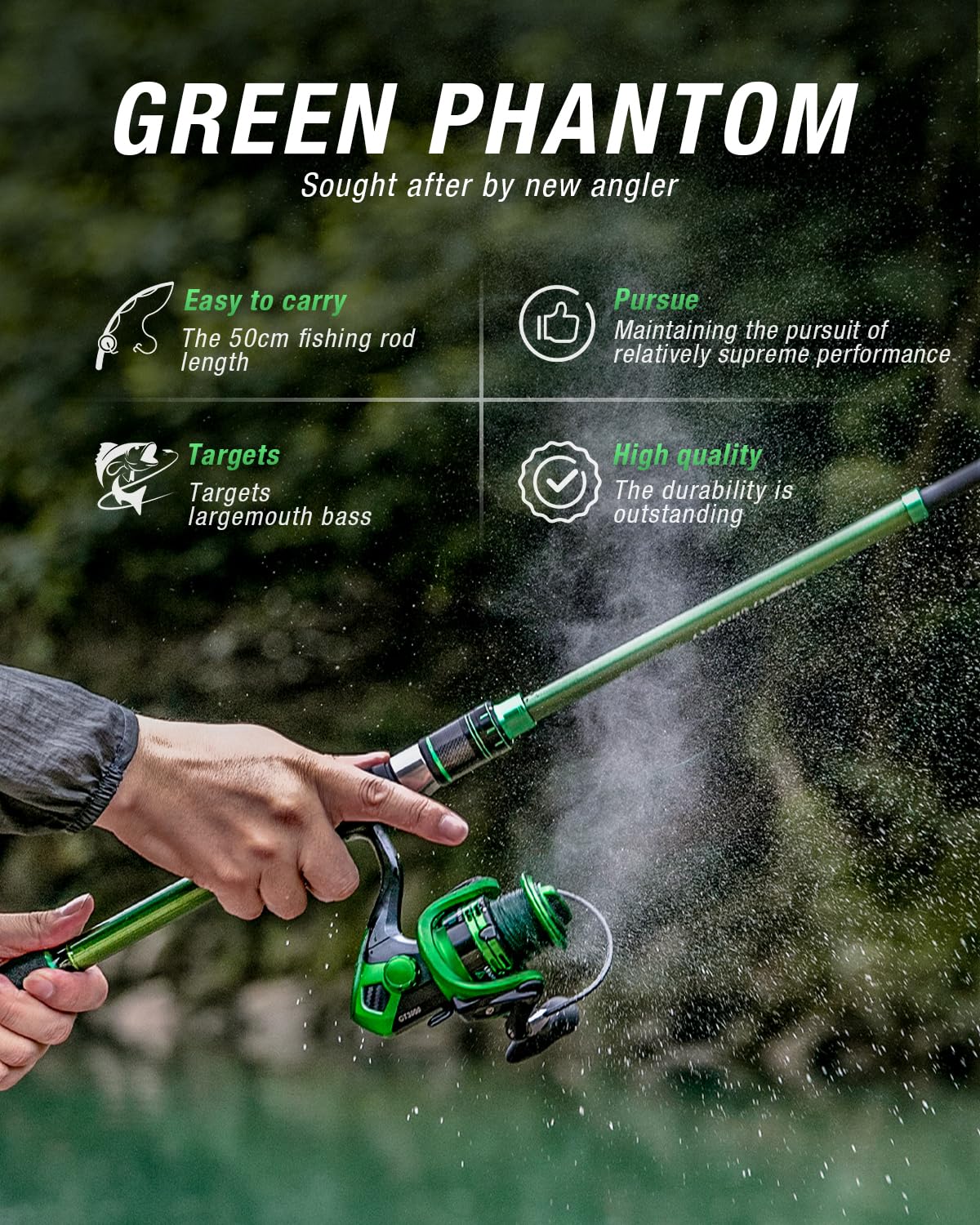 Ghosthorn freshwater-saltwater-setup versatile for lakes, rivers, and coastlines.