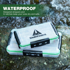 Ghosthorn heavy-duty tackle box construction resists cracks under rugged fishing use.