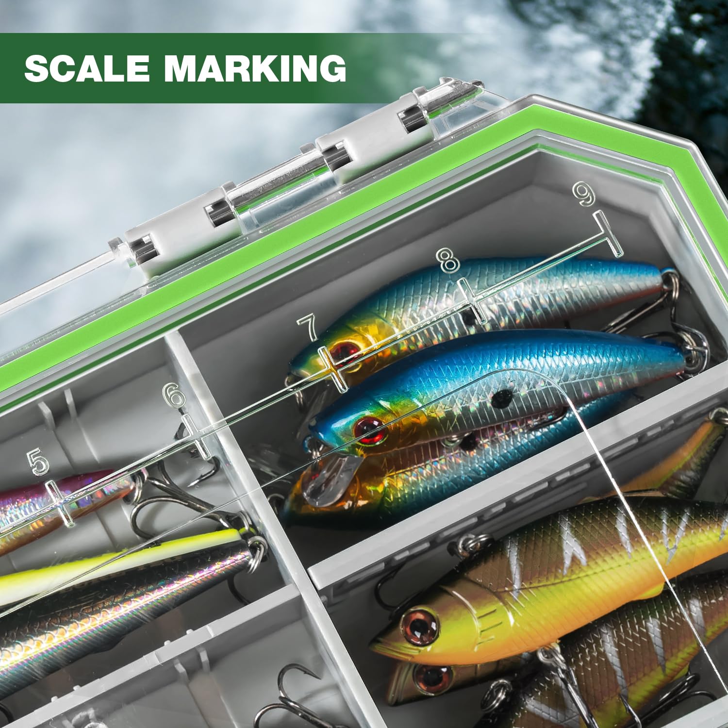 Ghosthorn moisture-proof box keeps hooks and accessories dry in wet environments.