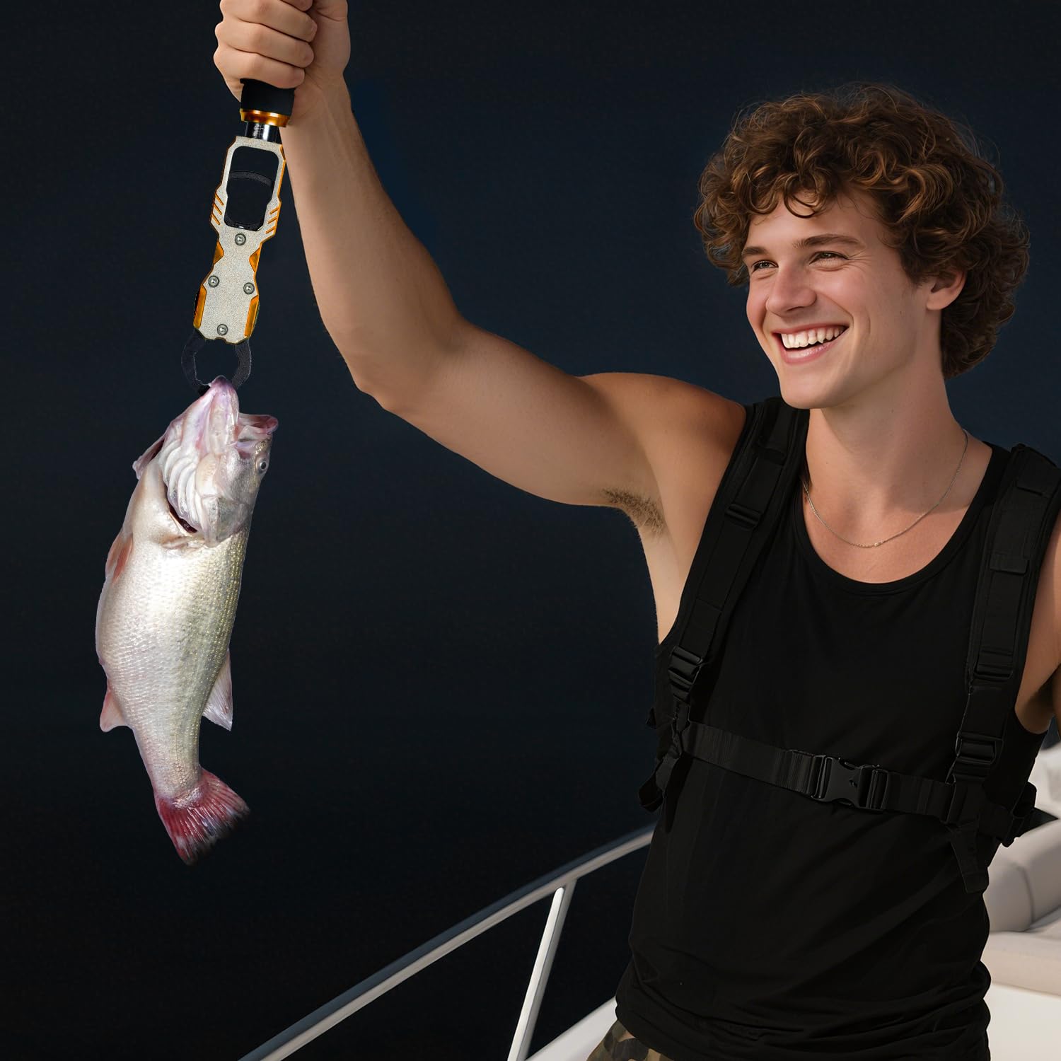 Ghosthorn portable fishing gripper with wrist loop enhances secure transport and convenient storage.
