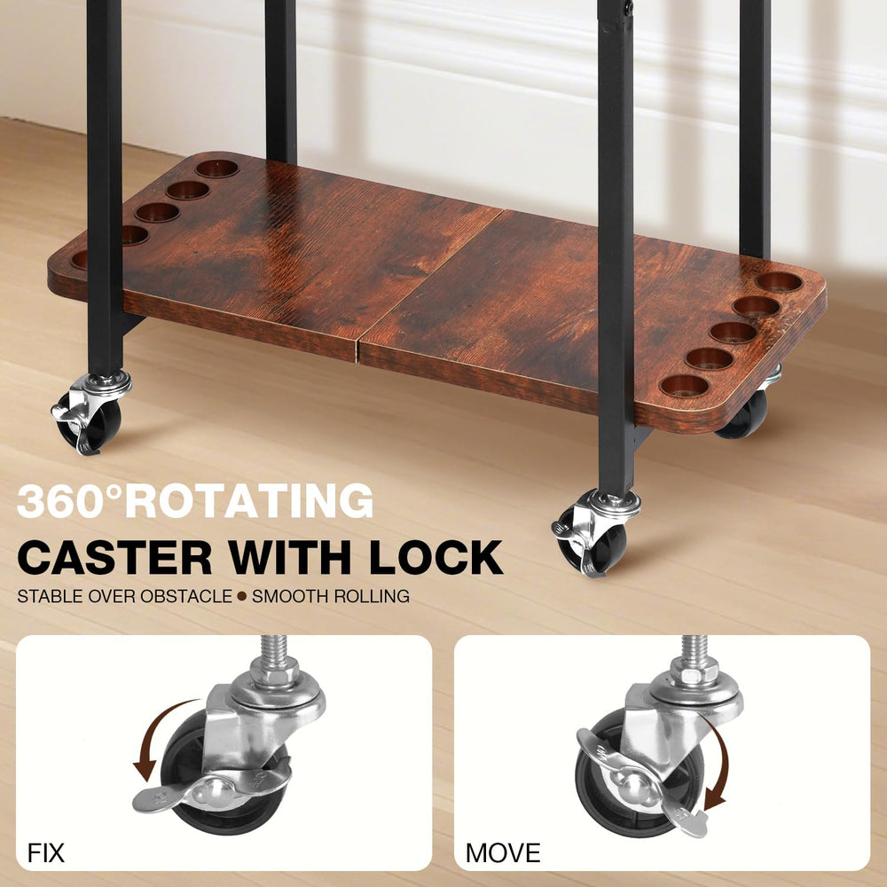 Wooden appearance Ghosthorn fishing gear storage rack assembled