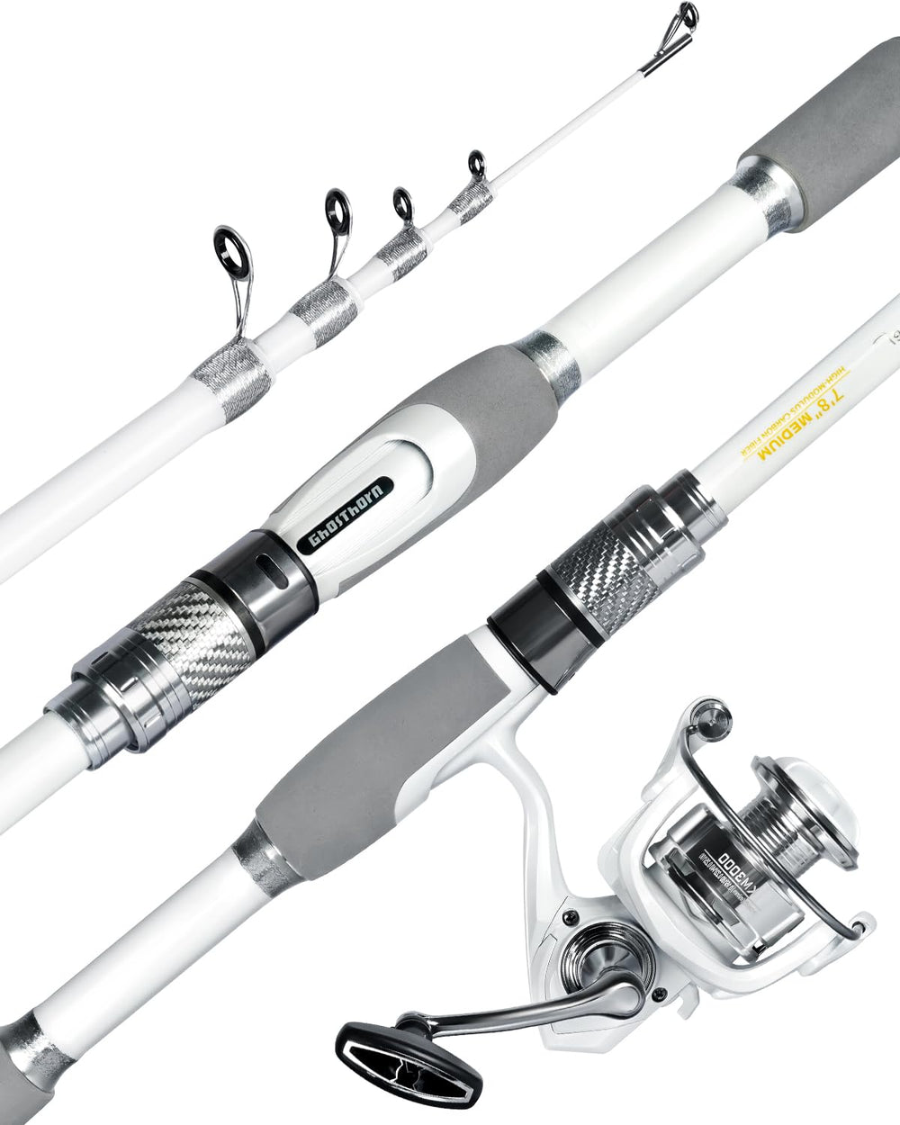 Ghosthorn rod and reel combo fully extended for long casts