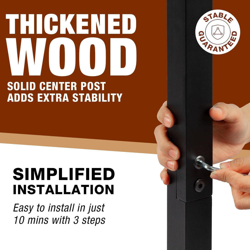 Stable wooden rod storage base holding up to 16 rods
