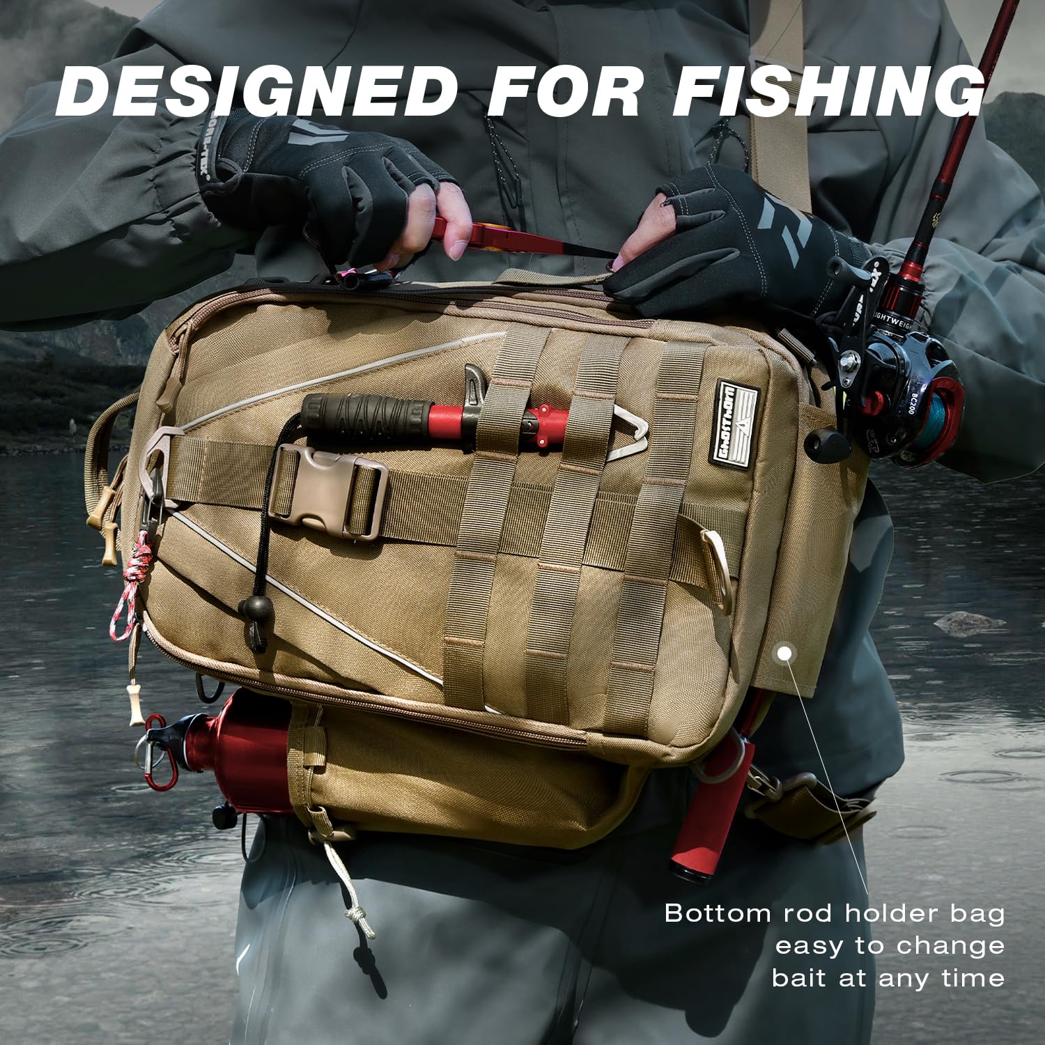 Ghosthorn side pockets fit water bottles and keys for daily trips.