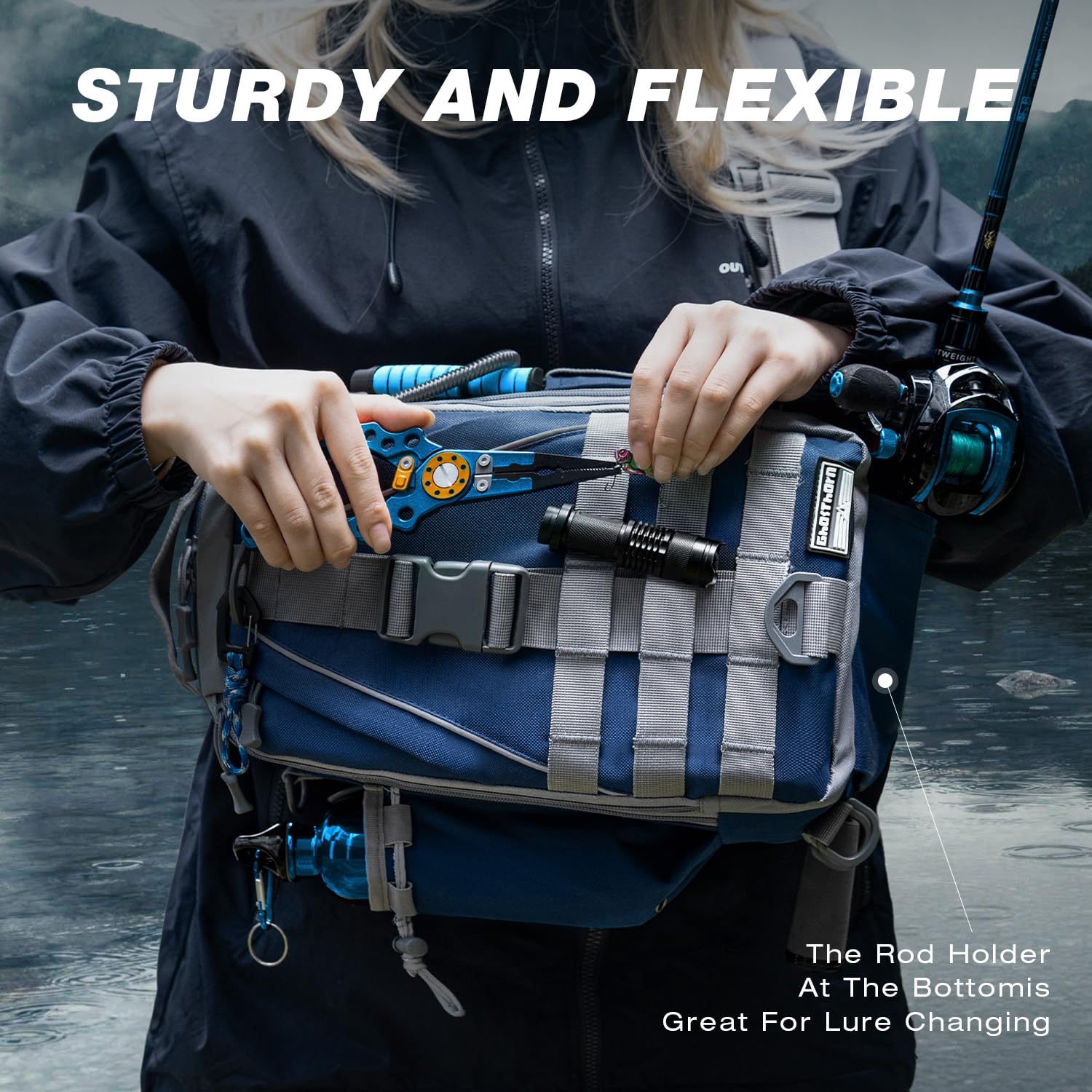Ghosthorn waterproof, abrasion-resistant nylon for saltwater and rugged days.