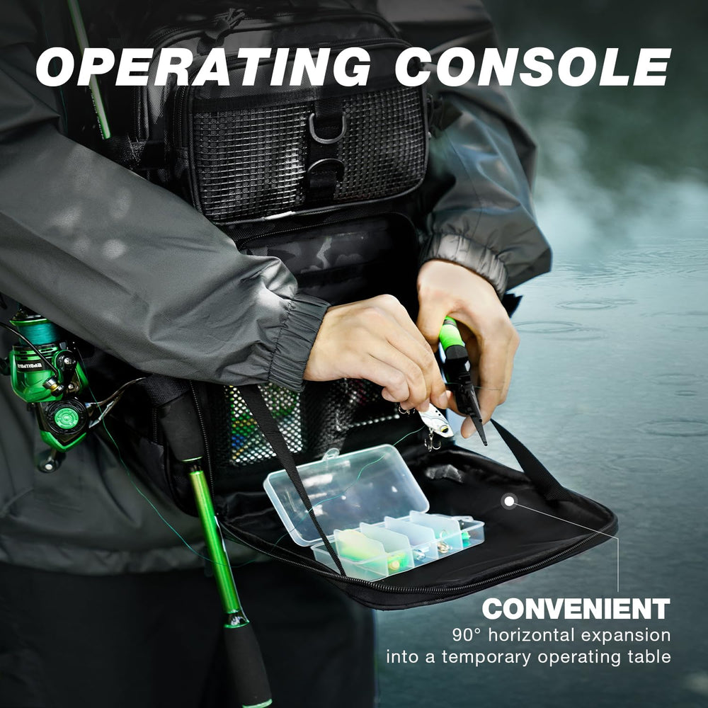 Ghosthorn 900D waterproof nylon keeps gear protected in rain and splashes.